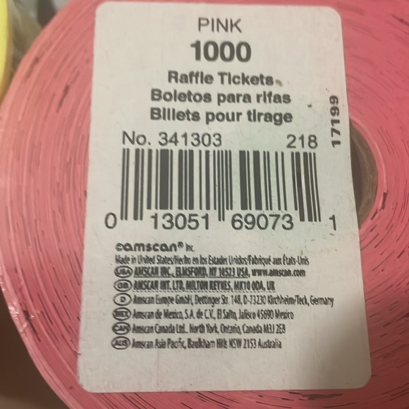 Lot of 3 Double Rolls of 1000 Marquee Extra-wide Indiana Raffle Tickets - Picture 5 of 5